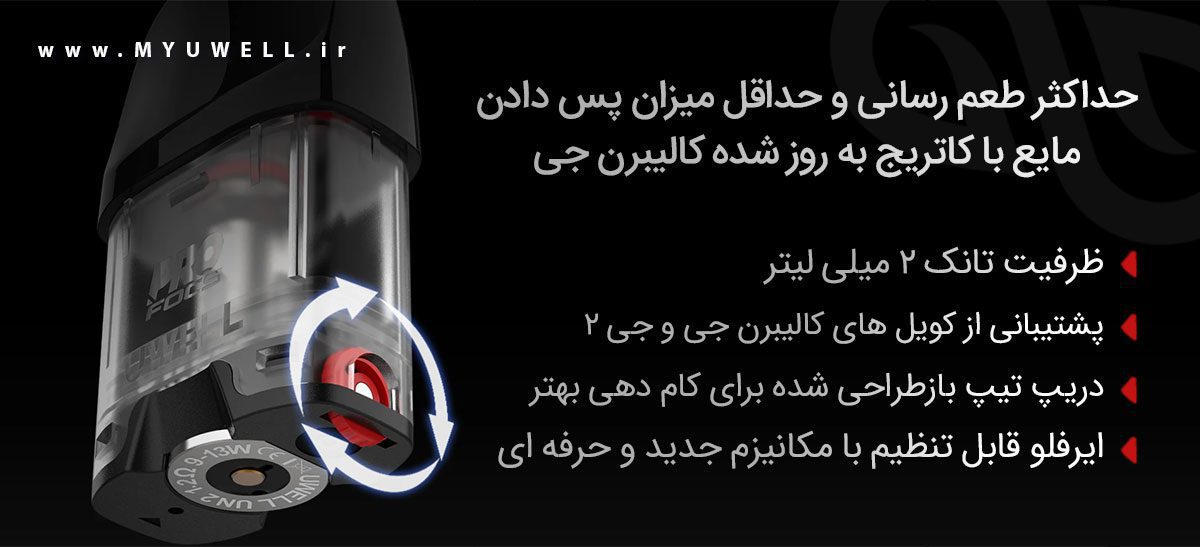 پادسیستم یوول کالیبرن جی 2 جعبه باز | UWell Caliburn G2 Stock Uwell Caliburn G2 Content3