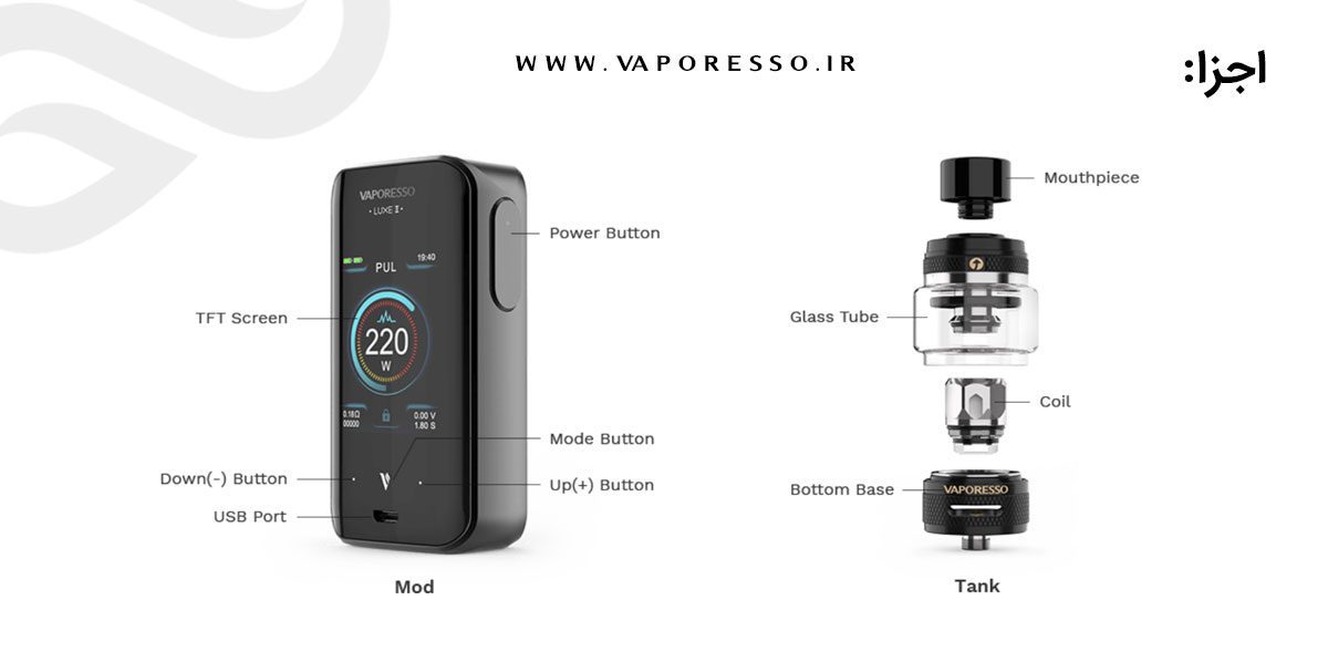 ویپ وپرسو لوکس دو Vaporesso Luxe 2 Kit Vaporesso Lux 2 content9