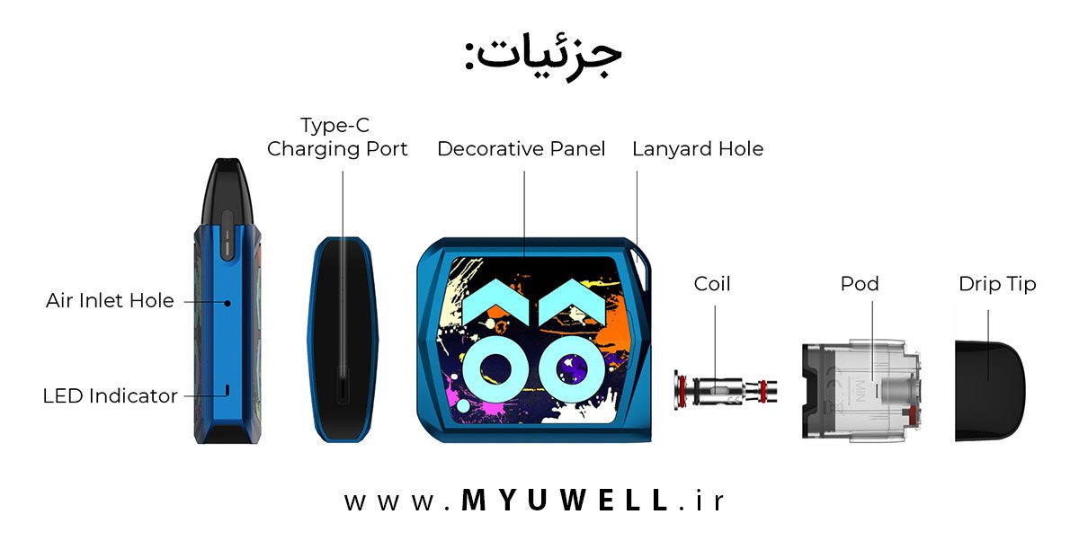 پادسیستم UWell Caliburn KoKo Prime 7th Anniversary UWell Caliburn Koko Prime Content12