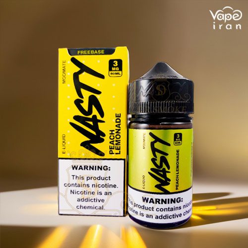 Nasty-Peach-Lemonade-HighVG جویس هلو و لیموناد Nasty Peach Lemonade