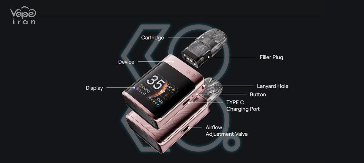 پاد سیستم کالیبرن جی 3 پرو کوکو یوول UWell Caliburn G3 Pro Koko کالیبرن جی 3 پرو کوکو یوول